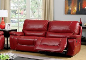 Furniture of America Dunham 2-recliner Red Sofa