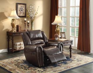 Homelegance 9668BRW-3 Double Reclining Sofa, Brown Bonded Leather