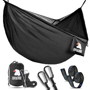 Covacure Camping Hammock with Mosquito Net
