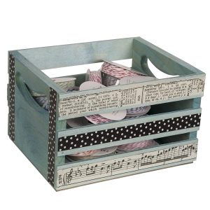Mini Wooden Crate 6.5-inches by 5.3-inches by 4.25-inches