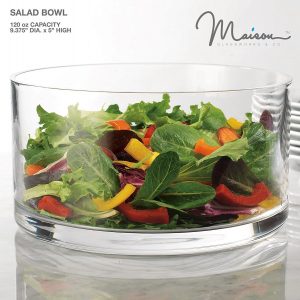 Quality Large Glass Round Salad