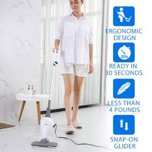 light and easy Steam Mop, White
