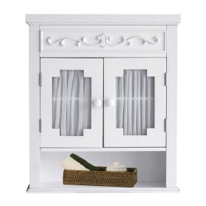 Elegant Home Fashions Lisbon Collection Shelved Wall Cabinet