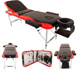 Merax Aluminum 3-Section Portable Massage Table