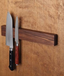 Walnut Magnetic Knife Holder with Multi-Purpose