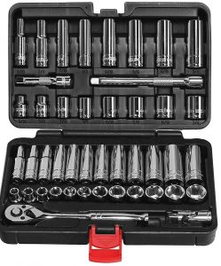 EPAuto 45 Pieces 72-Tooth Pear Head Ratchet 3/8"