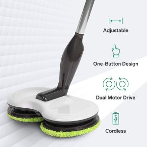 Gladwell Cordless Dual Head Spin Rotating Rechargeable Electric Mop