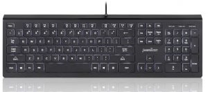 Perixx Periboard-324 2 Hubs Wired Backlit Keyboard