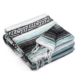 Topaz Hill Large Size Woven Mexican Blanket for Outdoor