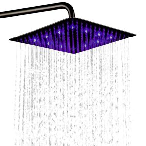 LED Shower Head – 3 Color 12” Fixed Shower Heads