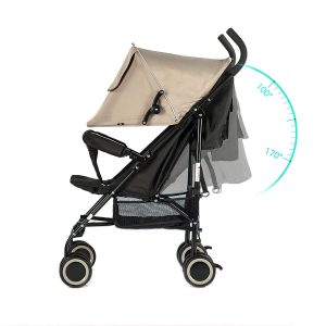 EVEZO 2141A Ultra Lightweight and Compact Umbrella Stroller (Taupe)