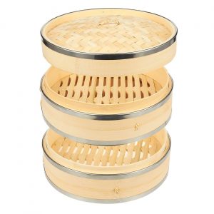 Juvale Bamboo Steamer Basket