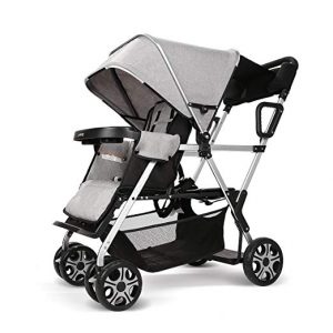 cynebaby Double and Collapsible Stroller for All Terrains (Oxford Grey)