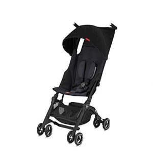 gb Pockit and Lightweight Baby Umbrella Stroller, Satin Black