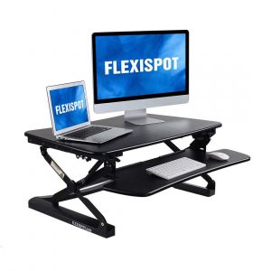FlexiSpot Standing Desk - Height Adjustable (Medium size Black)
