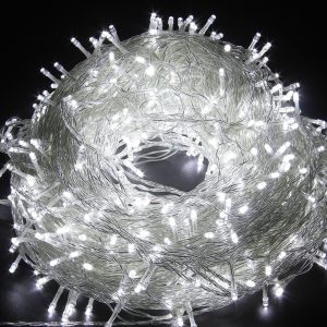 FULLBELL 65.6 Feet 200 LED Twinkle Decorative String Lights (White)