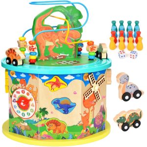 Amagoing Large Dinosaur 11 in 1 Activity Cube
