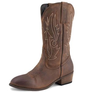 SheSole Women’s Full-Grain Leather Cowboy Boots