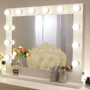 White Hollywood Makeup Vanity Mirror