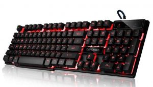 DBPOWER Backlit LED Keyboard with Three Colors for Gaming