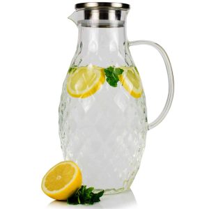 JCPKitchen Large Glass Pitcher Hot Water Carafe for Homemade Juice