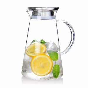 SUSTEAS 68 ounces2.0 Liter glass pitcher