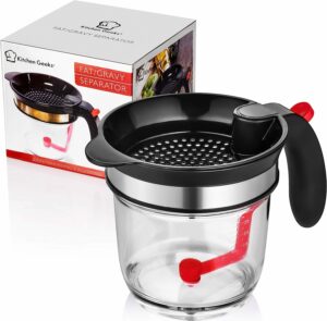 Fat Separator Measuring Cup And Strainer